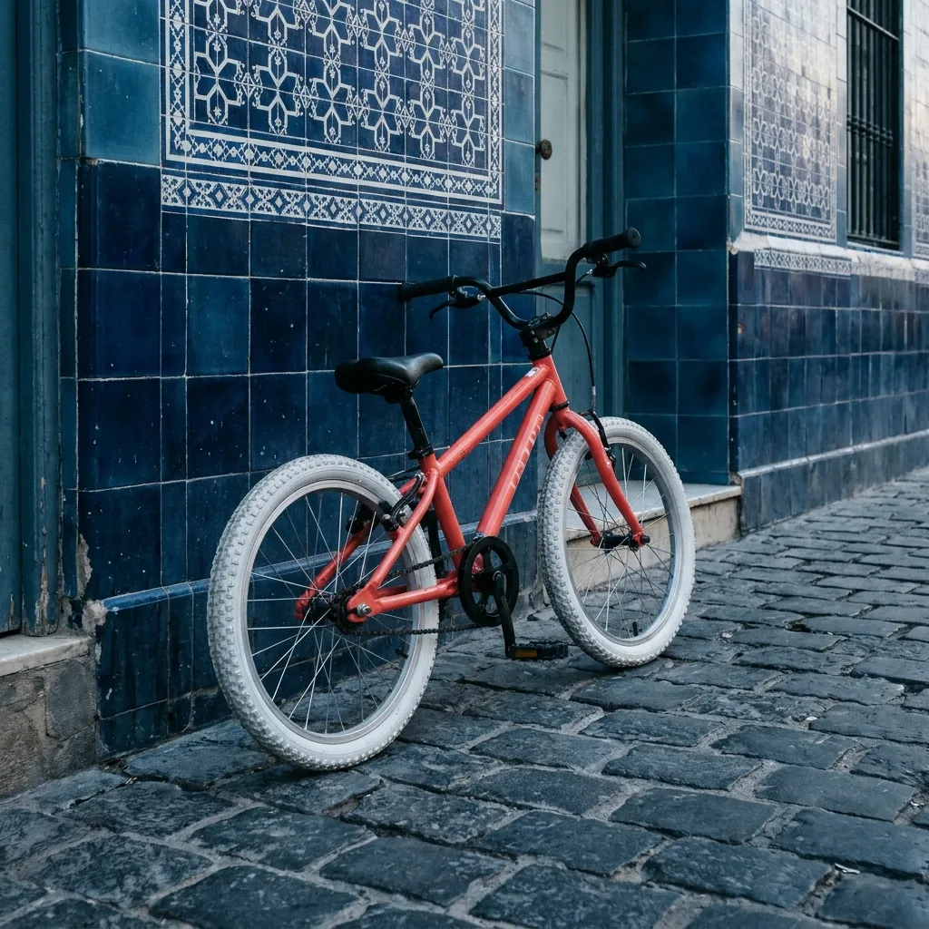 Bici infantil Petit en una calle del Cabanyal
